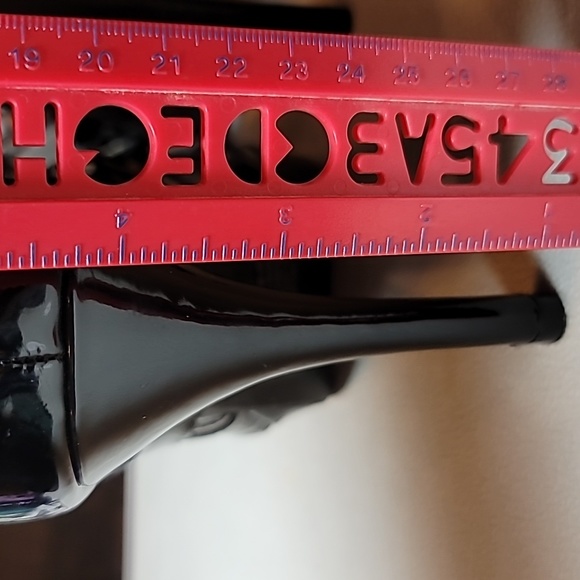 Daisy Fuentes 7.5 "carra" stiletto heels shiny black forefoot platform - Picture 12 of 13